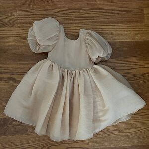 Elegant Cream Kids Formal Dress